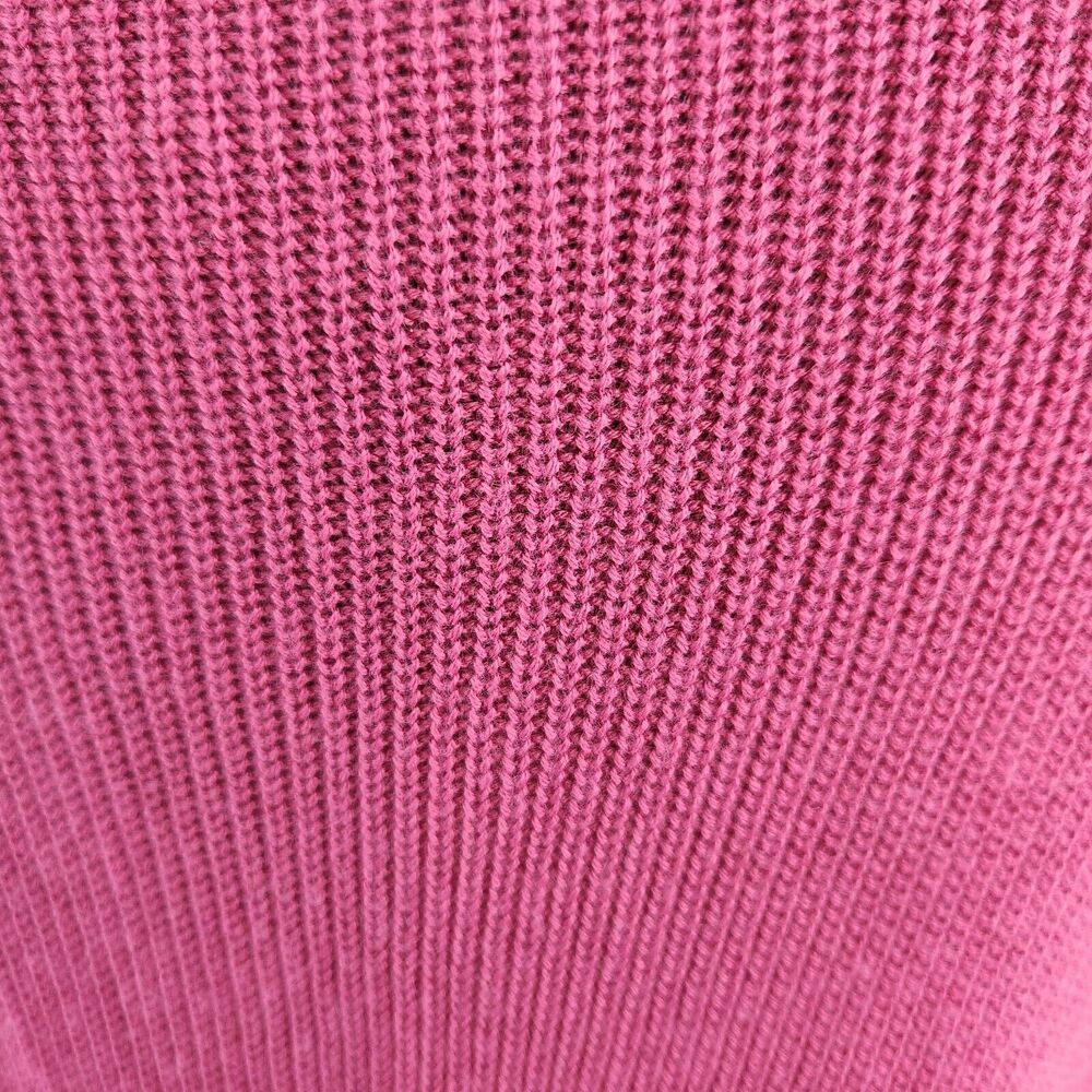 New Express Cold Shoulder Sweater Womens Medium Pink Ribbed Lightweight Soft - Picture 8 of 10